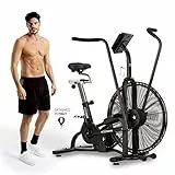 Air Bike YM EXTREME, Airbike Cyclette Spinning Professionale Crosstrainer Ergometro, Mod. 2021, Telaio e Componenti Rinforzati, Computer Integrato con Display LCD, Catena, Compatibile con Fasce Cardio