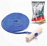 Corda di Traino Blu, 1,50 m - 150 cm, Corda di Traino per Bambini per slitte e slittini in Inverno (Blu)