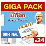 Mastro Lindo Gomma Magica Detersivo Igienizzante Multisuperficie, Maxi Formato da 24 Pezzi, Rimuove le Macchie Difficili, Germi e Batteri, Igienizza le Superfici