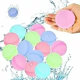 Feliciay 14 palloncini d'acqua riutilizzabili per bambini e adulti, sfera d'acqua in silicone autosigillante, giocattoli estivi per attività all'aperto e giochi d'acqua