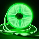 CHACOKO 5M Striscia LED al Neon 600 LEDs, Verde Impermeabile IP65 Luci LED in Silicone, 120 LED/Metro, per la Decorazione di Interni ed Esterni