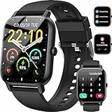 Smartwatch Uomo Donna con Effettua o Risposta Chiamate, 1.85' Orologio Digitale Monitor del SpO2/Sonno, 24H Cardiofrequenzimetro, Impermeabile IP68 Orologi Sportivo, Smart Watch Contapassi Android iOS