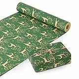 Kraft & Co Rotolo di Carta da Regalo I Carta di Alta Qualità con Fantasie Natalizie Uniche I Carta Multiuso Ecologica & Riciclabile -Per Regali di Natale e Progetti Creativi (44,5cm x 25m)