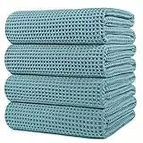 Polyte - telo bagno in microfibra - tessuto a nido d'ape - verde - oversize - 76,2 x 152,4cm - 4 pezzi