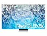 Samsung TV Neo QLED QE65QN900BTXZT Smart TV Serie QN900B, Neo QLED 8K UHD, Alexa e Google Assistant integrati, DVB-T2, Colore Cornice Acciaio inossidabile/Stand Argento Brillante, 65', 2022