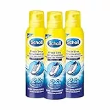 Scholl Fresh Step - Spray antiodore per scarpe fresche, confezione da 3 (3 x 150 ml)