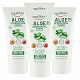 Equilibra Aloe Dermocrema Corpo Crema Idratante Protettiva con Burro di Karité Olio di Mandorle Dolci Fico d'India di Sicilia ed Acido Ialuronico Effetto Lifting - 4 Flaconi da 150ml ognuno