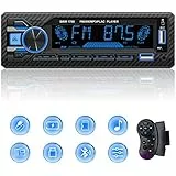 RDS Autoradio mit Sprachsteuerung, 5.1 Dual Bluetooth mit Hands-Free Kit, FM&AM Car Radio mit Auto Orten und Finden, iOS&Android 1 DIN MP3 Car Player, 2USB/SD/TF/AUX/Fast Charging/SWC, 30 Transmitters