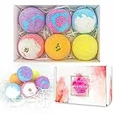 EYEPICK Bombe da Bagno, 6PCS Sali da Bagno Rilassanti Effervescenti Fatto a Mano con Oli Essenziali Naturali, Pulito e Idratante Bath Bomb per Bambini, Donna, Uomo e Mamma, Regalo Compleanno o Feste