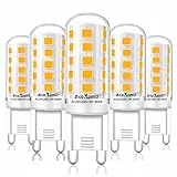 Lampadine LED G9 Bianco Caldo 3000K, G9 LED 5W Equivalente G9 40W 25W Lampada Alogena, Angolo a fascio 360 °Non Dimmerabile, 420LM, AC220-240V, Risparmio energetico, Confezione da 5