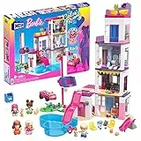MEGA Barbie Color Reveal- Casa dei Sogni, set di costruzioni con oltre 25 sorprese, 5 mini bambole e 6 animali, set Giocattolo e regalo per Bambini 5+ Anni, HHM01