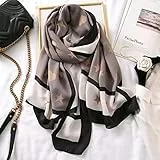 Sciarpa in Cotone da Donna di Marca di Lusso Grandi Scialli Hijab Foulard Design Stampa Lady Beach Stole Head Sciarpe