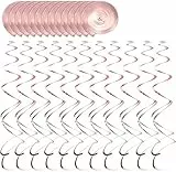 30 Pezzi Rosa Oro Decorazioni Pendenti a Spirale,Stelle Filanti da Appendere Decorazioni per Soffitto e Finestre, Spirali Turbinanti Ghirlande Pendenti Appese per Feste di Compleanno,Matrimonio