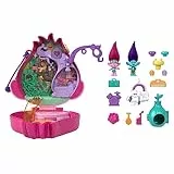 Polly Pocket DreamWorks Trolls - Cofanetto playset con Case a Baccello per Le Bambole Poppy e Branch e 13 Accessori Inclusi, Giocattolo per Bambini, 4+ Anni, HKV39