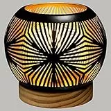 Portacandela 'Raja' in metallo con sfera LED D15cm