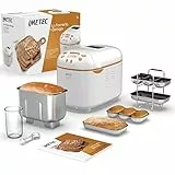 Imetec La Forneria +Zeroglu 7488, Macchina per Pane, Ciabatte, Panini, Pizza e Dolci anche con Farine Naturali, 20 Programmi, 2 Pale Impastatrici, Temperatura di Lievitazione Controllata, Bianca