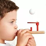 Tuzi Qiuge Giochi in Legno Galleggiante Paulclubof Bambini Giochi Classici in Legno Galleggiante Colpo del Tubo e Palle di soffiaggio Giocattolo Mi