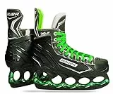 T-Blade Bauer XL-S Black Green Edition. Pattini da ghiaccio con sistema a lama tblade (44,5)
