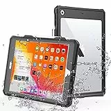 TECHGEAR Custodia Impermeabile per iPad 10.2' 2021/2020/2019 [Cover Poseidon] Custodia Sottile Antiurto Cover Impermeabile con la Pellicola Protettiva Integrata + Supporto e Tracolla per iPad 9/8 /7