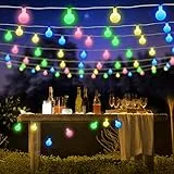 Samoleus Catena Luminosa Esterno, Stringa Luci LED 7M 50 LED, 8 Modi Ghirlanda Luminosa Lampadina Impermeabile con Telecomando e Timer, Luci Natalizie per Interno Festa Giardino Natale (Colore)