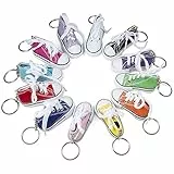 Comius Portachiavi Scarpa Sneaker in Canvas Mini, Generic Scarpa di Tela Moda Ciondolo Portachiavi, Borsa Zaini Accessorio, Portachiavi per Rgalo Souvenir Donna Ragazza - Confezione da 12