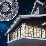 ANSIO® Luci Natale Esterno 6m 480 LED Luci Albero di Natale Natalizie Luminose Bianco Fredda Luci Natalizie a Grappolo da Esterno/Interno Ideale per Mantello, Balcone Lucine Luminoso…