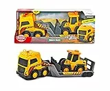 Dickie Construction Volvo FH16 con Rimorchio 32 cm, Luci & Suoni, con Ruspa Volvo 9 cm, 3 anni, 203725008