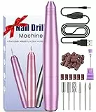 Fresa per Unghie Professionale, BICKON Manicure Elettrico e Pedicure Set con 6 Punte, Sicuro e Silenzioso, 0~20000 RPM Velocità Regolabile, Portatile Fresa Unghie in Gel per Casa Salone Regalo