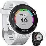 Garmin Forerunner 010-02156-00 - Orologio da corsa GPS 45S, 39 mm, con pellicola protettiva in vetro temperato Deco Gear Forerunner 45/S, confezione da 2