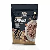 Un Attimo in Forma | Granola Proteica Cereali Muesli - 20% Proteine 300gr Senza Zuccheri Aggiunti Croccante Colazione Nutriente (Cioccolato Mandorla e Nocciola, 8 Pezzi)
