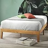 Zinus Moiz 35 cm Telaio del Letto a Piattaforma in Legno; Base in Legno Massello; Supporto per Doghe in Legno; Facile da Montare; 160 x 190 cm; Naturale