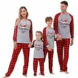 Black Friday 2022 Offerte Oggi: Grinch Comode Manica Lunghe Pigiama Natalizio Invernale Tartan Pigiama Famiglia Coordinati Caldo Due Pezzi Cotone Pigiama Natale Famiglia per Uomo Donna Bambino