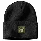 Carhartt Knit Shamrock Patch Beanie Cappello a Cuffia, Nero, Taglia Unica Unisex-Adulto