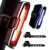 DONPEREGRINO B2 110 Lumen Luce Bici Posteriore ad alta Luminosità, LED Fanale Posteriore Mtb Ricaricabile con 5 Modalità Fissa/Flash