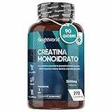 Creatina ad Alto Dosaggio 3.000mg - Creatina Monoidrata in 270 Compresse Vegane 3 Mesi di Fornitura - Creatina Monoidrato per Attività Pre Workout, Intra Workout e Post Workout - Creatine Monohydrate