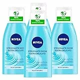 Nivea Struccante Occhi Extra Delicato con Acqua Purificata e Acido Ialuronico Elimina le Tracce di Trucco - 4 Flaconi da 125ml