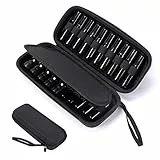 BTSKY Custodia per oli essenziali EVA da 20 slot, contiene 10 ml, rotoli da 10 ml, flaconi da 5 ml, borsa da trasporto per smalto, nero (olio essenziale non incluso)