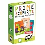 Headu Flashcards Montessori Prime Scoperte Per Imparare Parole Numeri E Forme It23097 Gioco Educativo Per Bambini 1-4 Anni Made In Italy