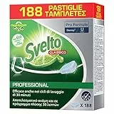 Svelto Professional Detersivo Classico in Pastiglie per Lavastoviglie Pro Formula Eco Detergente - Confezione da 188 Tabs
