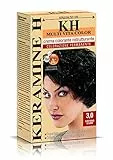 Keramine H Crema Colorante Ristrutturante, Castano Scuro - 3 Confezioni da 110 ml - Totale: 330 ml