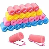 32 Pezzi Bigodini Spugna, Bigodini per Styling Capelli 30mm Bigodini in Schiuma, Parrucchiere Bigodini per Donne Ragazze e Bambini Fai da te Arricciare i Capelli, 4 Colori