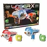 Giochi Preziosi - Laser X Revolution Blaster, Scegli il Colore della tua Squadra, Colpisci fino a 90 metri, con 2 Blaster, 2 Ricevitori e Voice Coach, per Bambini a Partire dai 6 Anni, LAE12000