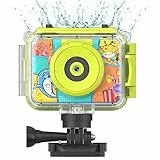 Ukuu Fotocamera per bambini, Macchina Fotografica Digitale Bambini Subacquea con 2,0 Pollici Schermo 32GB TF Scheda Regalo per Ragazzi e Ragazze - Blu
