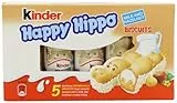 Kinder Happy Hippo Hazelnut 5 x 103.5 g (Pack of 10, Total 50 Bars)