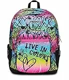 SEVEN, Zaino Scuola Seven, Freethink, Multicolore, con Ring Light, Scomparto Porta Notebook, Tasche Porta Borraccia, Zaino Viaggio, Scuola & Tempo Libero