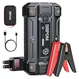BRPOM Avviatore Batteria Auto, 4000A 26800mAh Avviatore di Emergenza per Auto/Moto, (Motori Fino a ALL Gas o 10.0L Diesel) Torcia a LED,Porta USB da per Smartphone (4000A)
