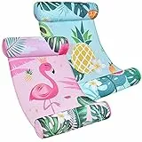 Stile Tropicale Amache Galleggianti - 2 Pacchi Sedia Galleggiante Gonfiabile Portatile per Fenicottero Piscina Sedia Galleggiante per l'Intrattenimento Estivo di Feste in Piscina