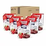 Milmil Sapone Liquido Piccoli Frutti, Fragranza Amarena & Lampone, Formato Ricarica Busta, Sapone Mani, Viso e Corpo, Dermatologicamente Testato - 5 x 900 ML