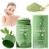 Green Mask Stick, 2 Pack Maschera Punti Neri di Argilla Viso Purificante, Green Tea Mask Stick Pulizia Profonda per Punti neri Rimozione, Regolazione Acqua Olio in Equilibrio e Idratante