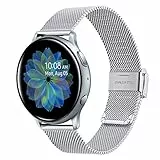 TRUMiRR Compatibile con Galaxy Watch 5/5 PRO 45mm/Watch 4/4 Classic/Active2/Active Cinturino, 20mm Bracelet montre en Acier inoxydable tissé per Samsung Galaxy Watch 4/Galaxy Watch 5